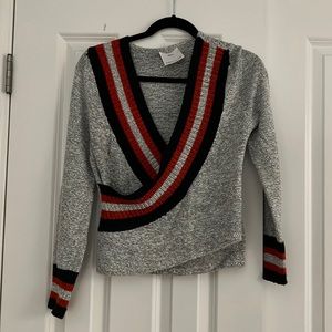 C/Meo Collective Women's Crossover Front Knit Wrap Sweater Top